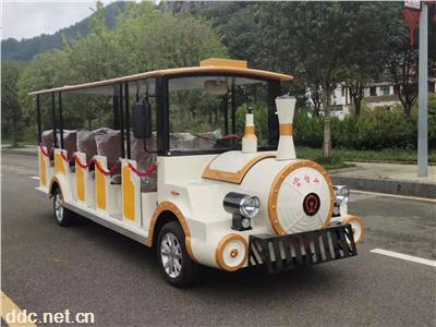  火车头十四座观光车 火车造型十四座观光车